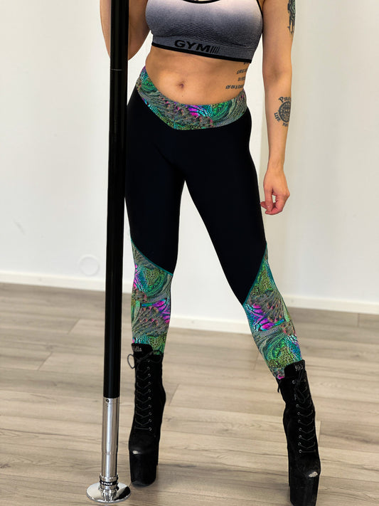 Pole Candy black/python leggings