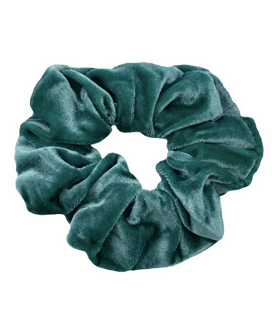 Sametti scrunchie, vaalea petrooli