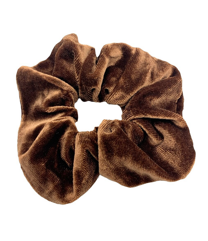 Sametti scrunchie, ruskea